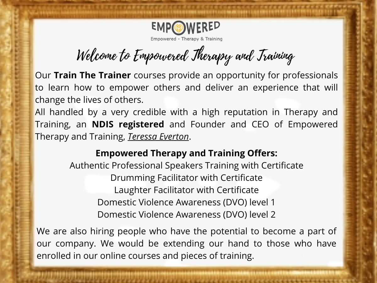 Welcome to Empowered Therapy and Training